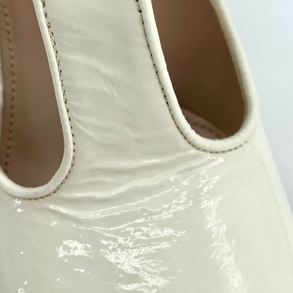 Miu Miu White Patent Leather Mary Jane High Heels Size 36 With Square Toe & 95mm - Picture 7 of 9